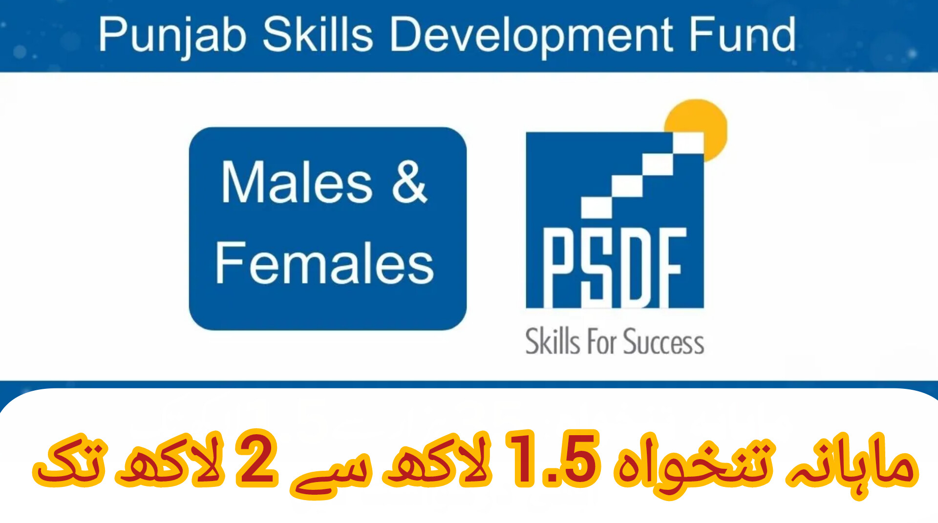 PSDF Punjab Skills Development Fund Jobs 2025 Online Apply